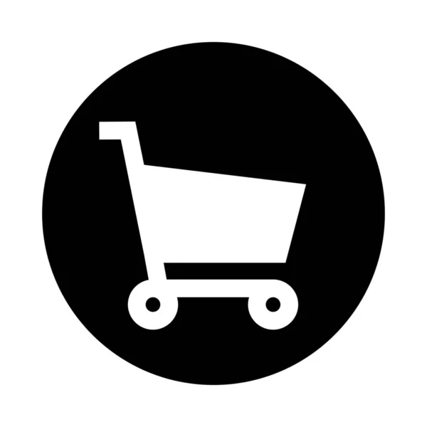Cart Checkout Retail Icoon Badge Stijl — Stockvector