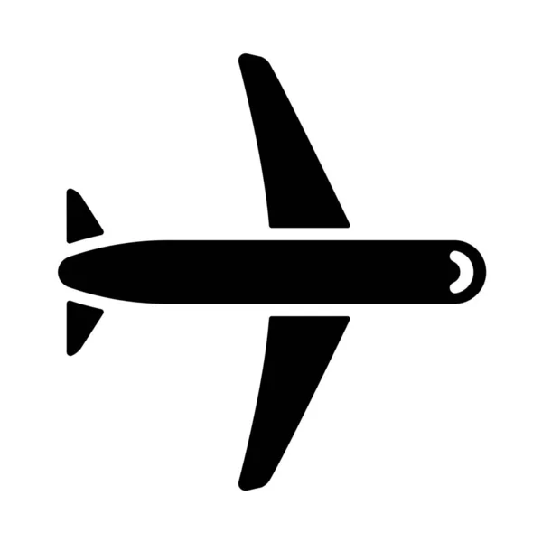 Avión Avión Avión Icono Estilo Sólido — Archivo Imágenes Vectoriales