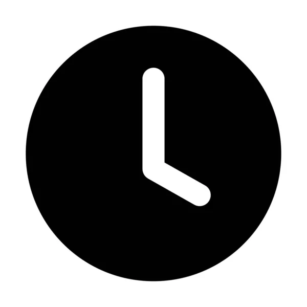 Reloj Tiempo Temporizador Icono Estilo Sólido — Archivo Imágenes Vectoriales