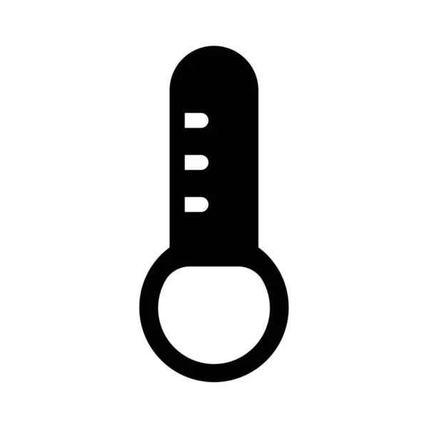 Icône Thermomètre Température Clinique Style Solide — Image vectorielle
