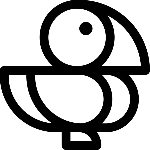 Значок Птаха Тваринного Дзьоба Природі Відкритому Повітрі Пригоди Категорії — стоковий вектор