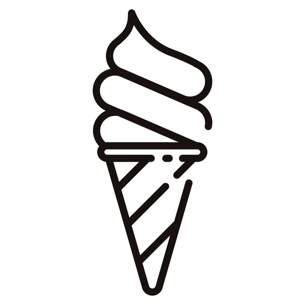 Dessert Icecream Softserve Icon Outline Style — Stock Vector