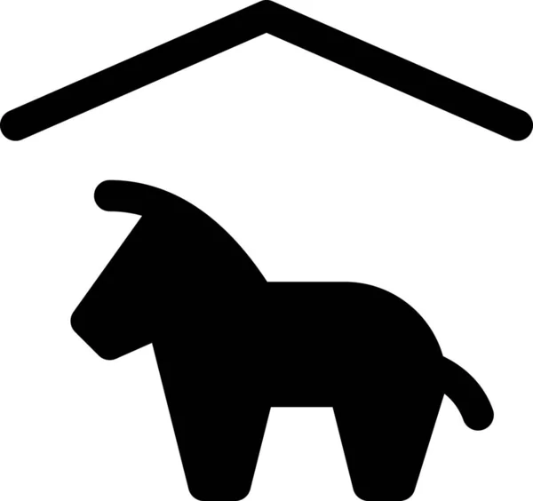 混合カテゴリのロバの家の馬のアイコン — ストックベクタ