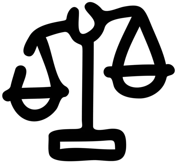 Comparación Igualdad Justicia Icono — Vector de stock