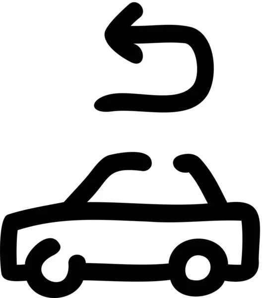 Иконка Автомобиля Вперед Транспортных Средствах Режимах Транспортной Категории — стоковый вектор
