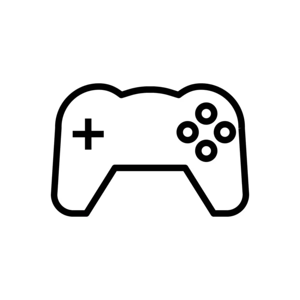 Controlador Icono Del Juego Del Dispositivo Estilo Esquema — Vector de stock