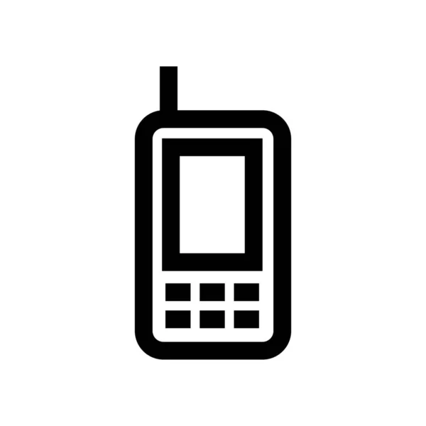 Mobilní Telefon Zařízení Mobilní Telefon Ikona Stylu Osnovy — Stockový vektor