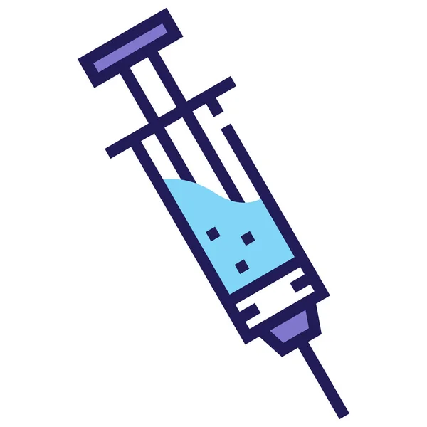 Ikona Antibiotic Cure Injection Stylu Wypełnionego Konturu — Wektor stockowy