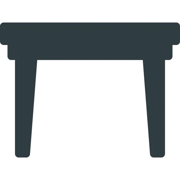 Desk Dining Furniture Icon Solid Style — Stock Vector