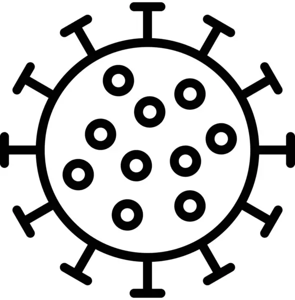 Corona Enfeksiyon Molekül Simgesi — Stok Vektör