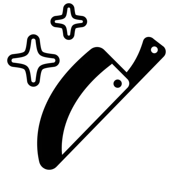 Cleaver Cocina Icono Utensilios Cocina Estilo Sólido — Vector de stock