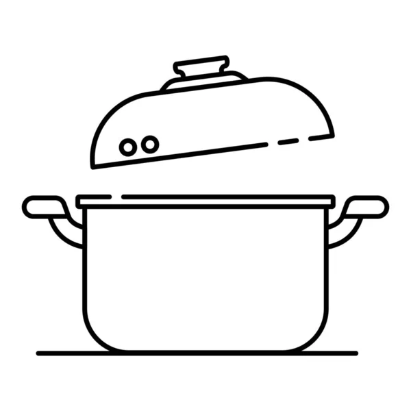 Cocina Hirviendo Icono Cocina Estilo Esquema — Vector de stock