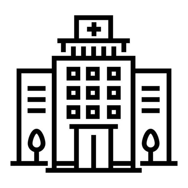 Building Cityscape Health Icon Outline Style — Stock Vector