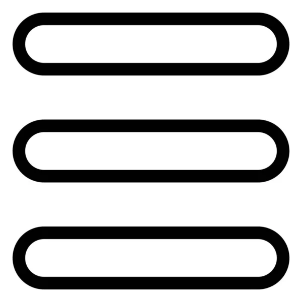 Hamburger Interface Menu Icon User Interface Optimale Kategorie — Stockvektor