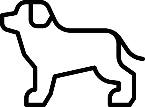 Animal Bonito Cão Ícone — Vetor de Stock