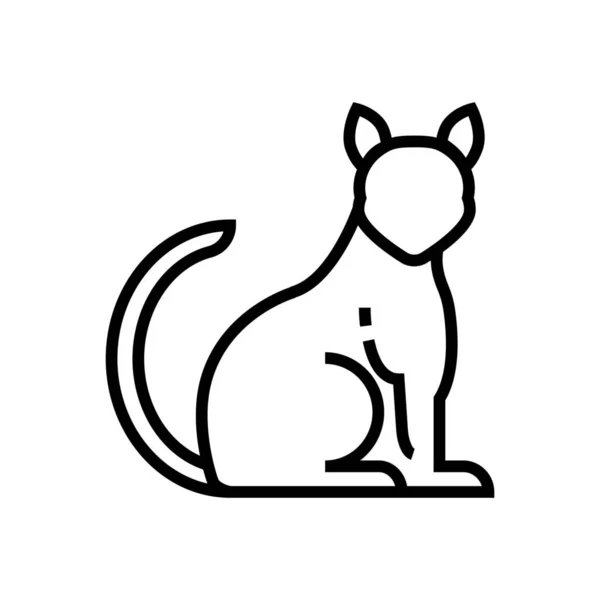 Djur Katt Kattunge Ikon Kontur Stil — Stock vektor