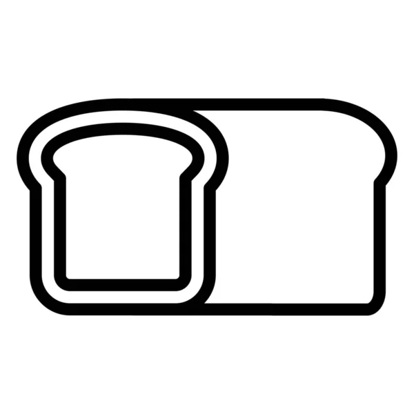 Bakery Bread Bread Loaf Icon Outline Style — Stock Vector