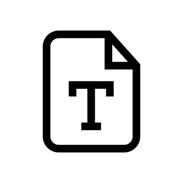 Иконка Шрифта Файла Стиле Outline — стоковый вектор