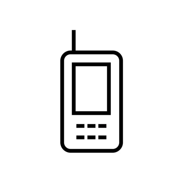 Mobilní Telefon Zařízení Mobilní Telefon Ikona Stylu Osnovy — Stockový vektor