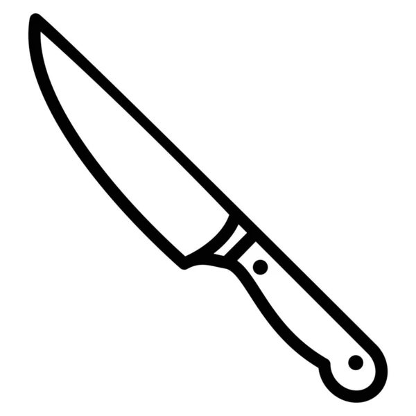 厨师菜刀刀具图标的轮廓风格 — 图库矢量图片