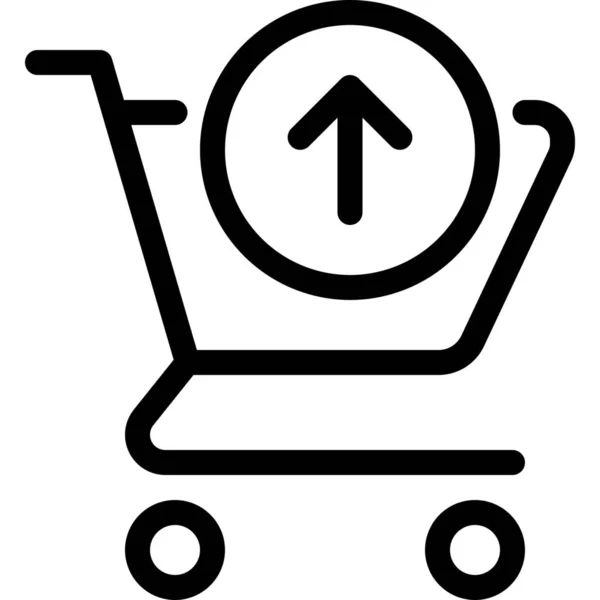 Carrello Icona Uscita Commerce Nella Categoria Shopping Commerce — Vettoriale Stock