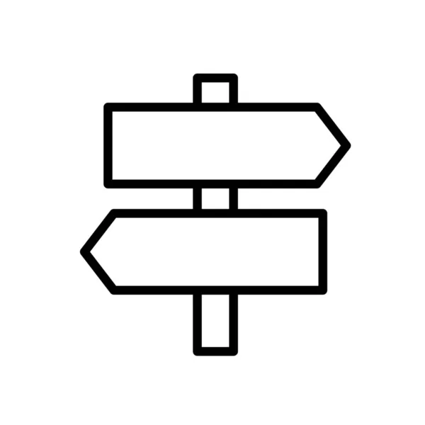 Guide Guide Sign Map Icon Umrissstil — Stockvektor