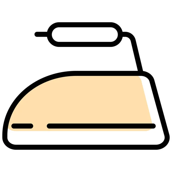 Electronic Housework Iron Icon Filled Outline Style — Stock Vector