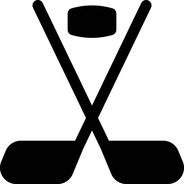 Faceoff Icono Hockey Sobre Hielo — Vector de stock