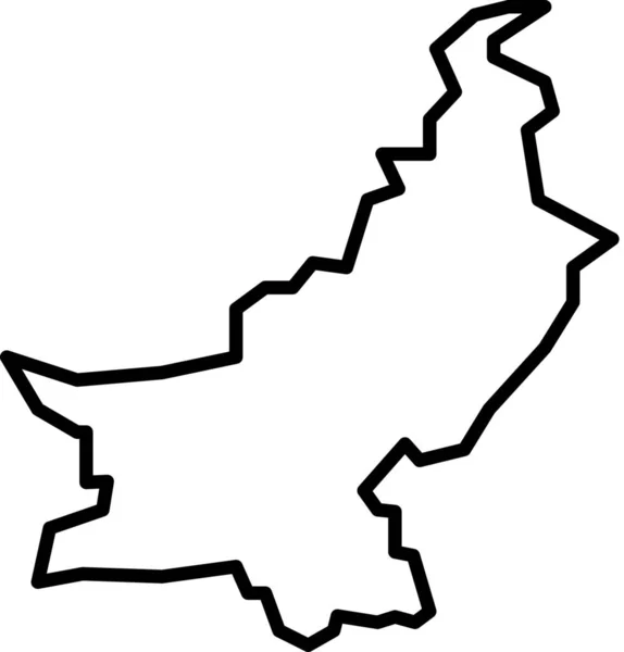Islamabad Pakistan Árabe Icono Estilo Esquema — Vector de stock