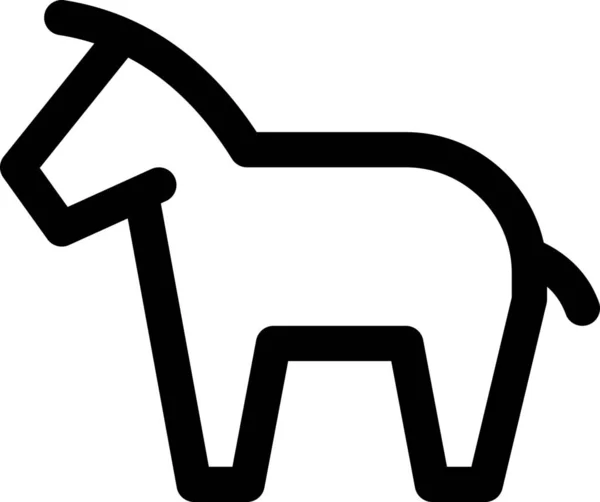 Binnenlandse Ezelpaard Icoon Natuur Buitenshuis Avontuur Categorie — Stockvector