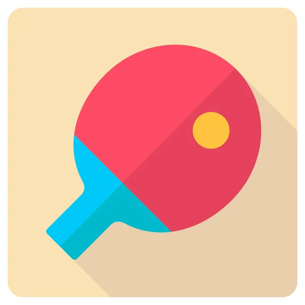 Інструмент Ping Pong Racket Ікона Стилі Flat — стоковий вектор