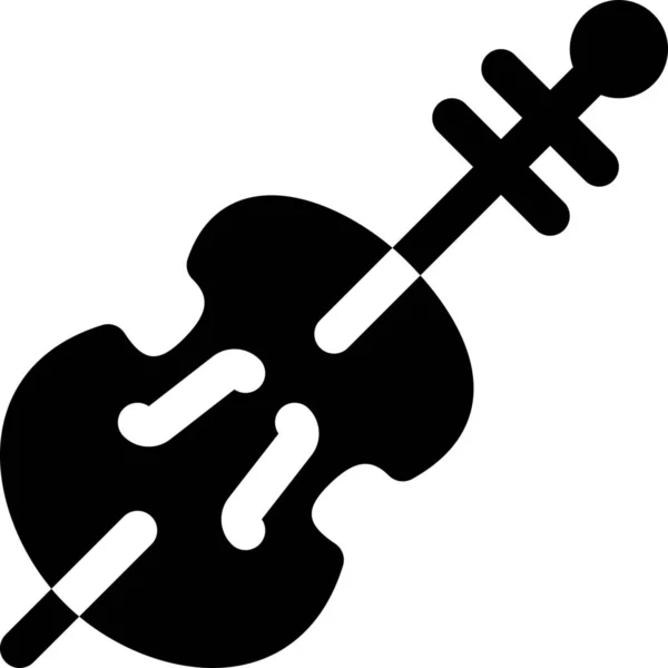 Cello String Muziek Icoon — Stockvector