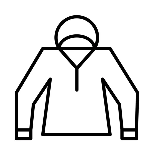 Icono Sudadera Con Capucha Moda Tela Estilo Esquema — Archivo Imágenes Vectoriales