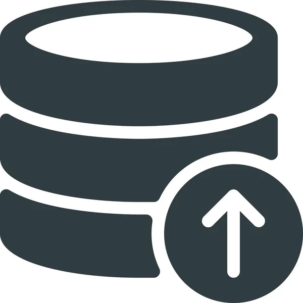 Datenbank Server Symbol Solid Stil — Stockvektor