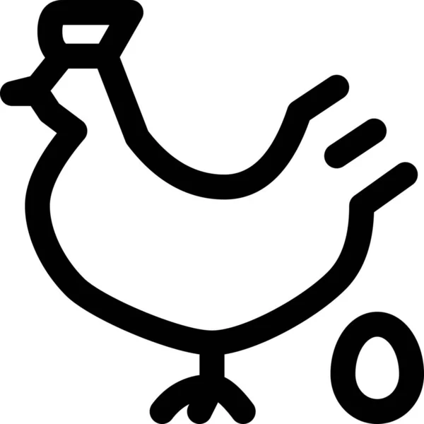 Икона Птицы Курицы — стоковый вектор