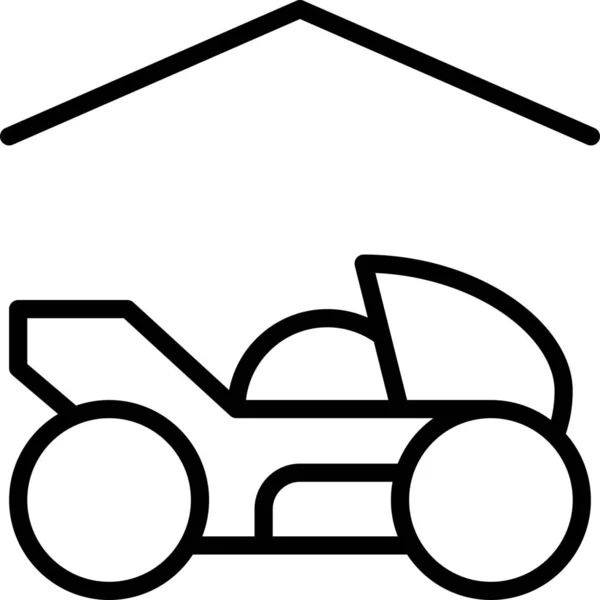 Casa Moto Icono Del Motor — Archivo Imágenes Vectoriales