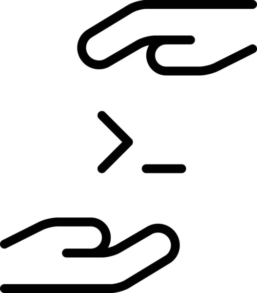 Значок Консолі Коду Руки — стоковий вектор