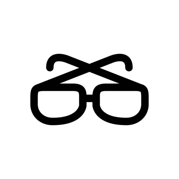 Costume Fashion Glasses Icon Outline Style — Stock Vector