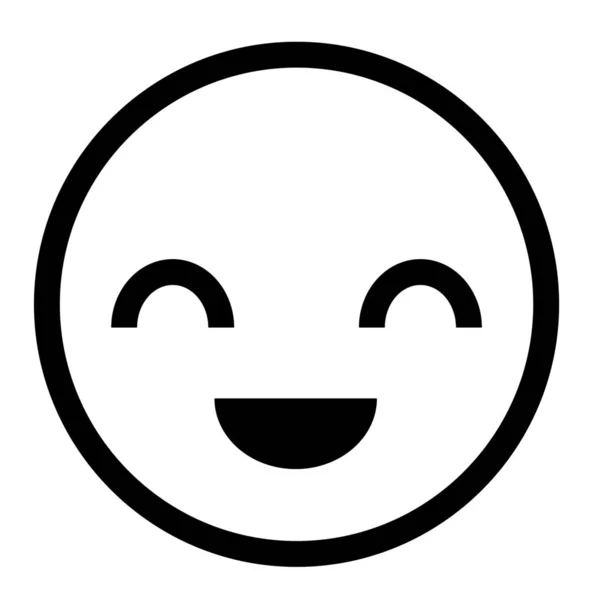 Ícone Feliz Emoticon Encantado Estilo Esboço —  Vetores de Stock