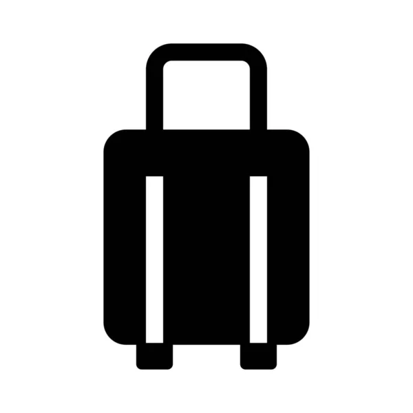 Gepäckkoffer Koffer Ikone Soliden Stil — Stockvektor