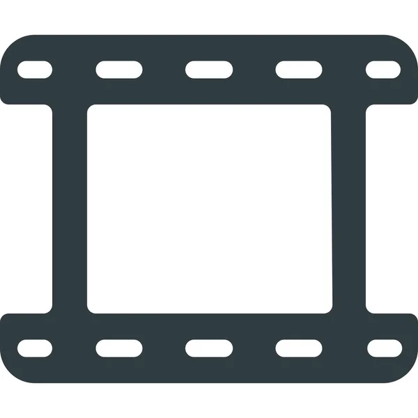 Clip Icono Medios Película Estilo Sólido — Vector de stock