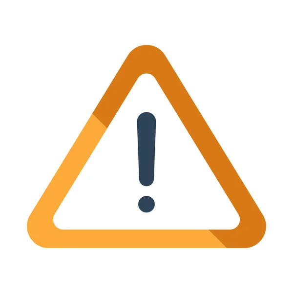 Alert Caution Danger Icon Flat Style — Stock Vector