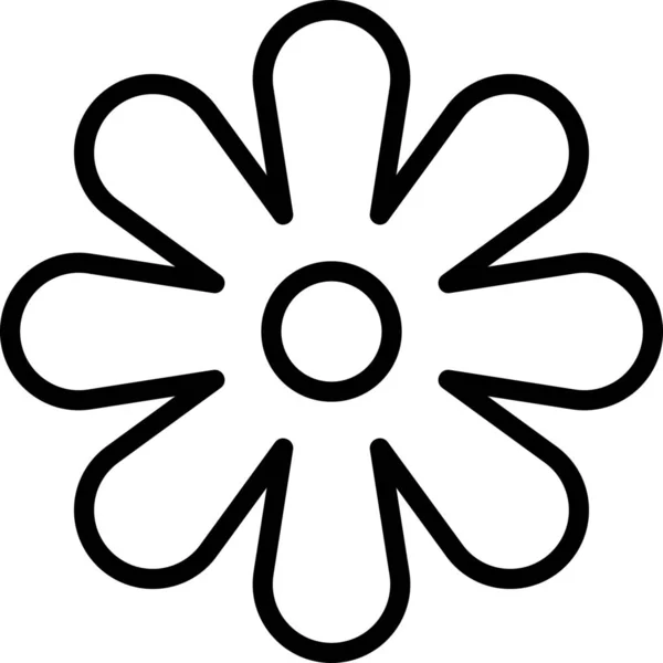 Λουλούδι Λουλούδι Εικονίδιο Χρώμα Περίγραμμα Στυλ — Διανυσματικό Αρχείο