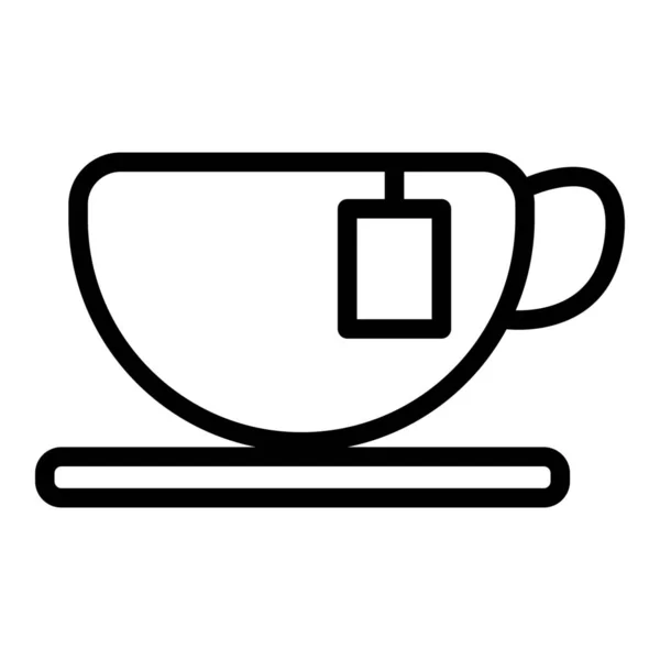 Значок Чашки Сніданку Напоїв Стилі Контур — стоковий вектор