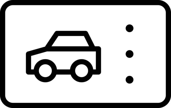 Ícone Viagem Cartão Carro — Vetor de Stock