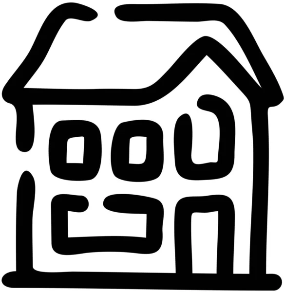 Apartment Building Estate Icon Outline Style — Stock Vector