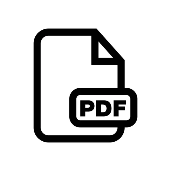 Akrobat Datei Pdf Symbol Umrissstil — Stockvektor