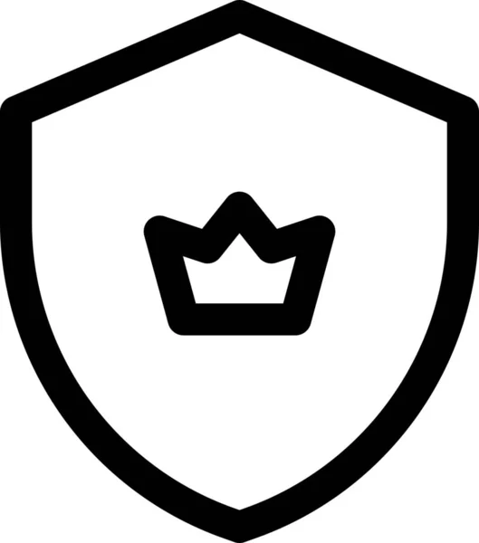 Coroa Graça Rei Ícone Categoria Segurança Computador Internet — Vetor de Stock