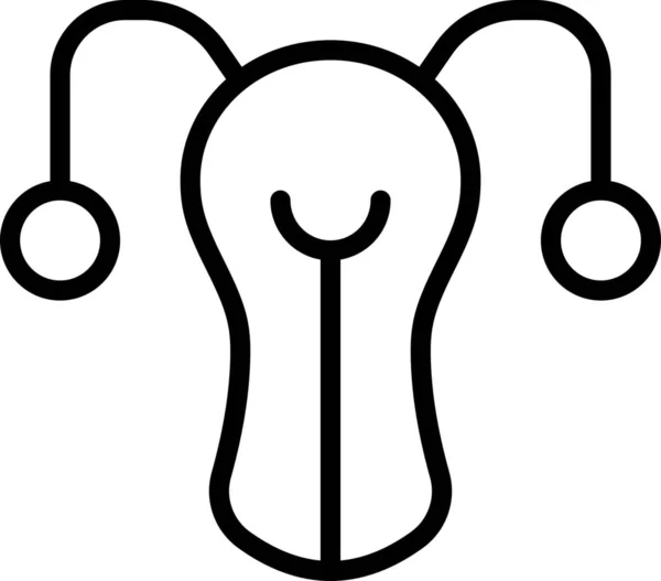 Vagina Ovaries Reproduction Icon — Vettoriale Stock