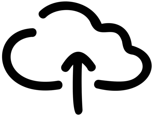 Иконка Данных Облачных Вычислений Категории Инфраструктуры — стоковый вектор